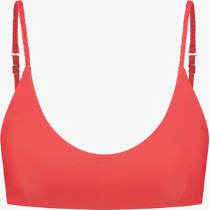 Braided Bandeau Bikinitopje Dames – Rood – Strapless Bikini Top – Gevlochten Detail – Comfortabele Pasvorm – M