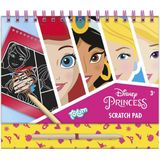 Disney Princess Totum doeboek prinsessen kraskaarten en kleurboek scratch art 25-delig harde kaft
