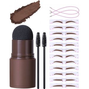 Wenkbrauw Stempel - Brow Stamp Make up - 12 paar Sjablonen - Premium Wenkbrauw Stempel - Wenkbrauw Borstel - Wenkbrauw stempel - Wenkbrauw poeder - Eyebrow stamp - Waterproof