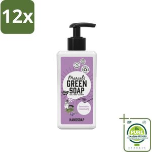 Marcel's Green Soap - Handzeep - Lavendel & Rozemarijn - Zachte verzorging - 250 ml - Voordeelverpakking - 12 stuks - Handzeep - Lavendel