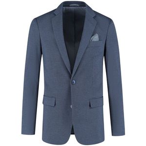 GENTS - Colbert stretch birdseye blue - Polyblend - Birdseye Blue - Maat 46/M