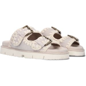 Mou - MU.SW461005A Sandalen - Taupe - Leer - Twee Gespen