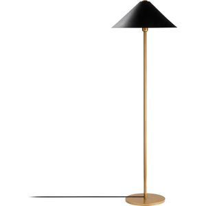 Fulgor vloerlamp | Metalen lamphuis | gouden kap