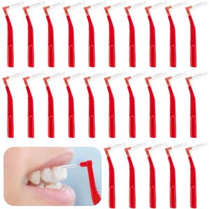 Interdentale borstels – 25 stuks L-vormige tandenborstels voor optimale mondhygiëne