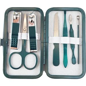 Manicure- en Pedicureset 7-delig – Hoogwaardig Roestvrij Staal, Compact en Ideaal voor Thuis en Reizen