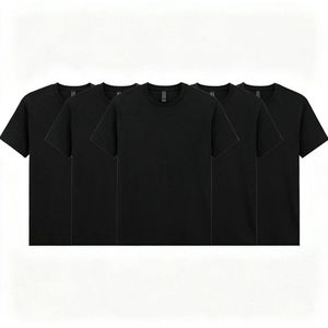 Heren T-shirt Zwart - 5 stuks - Goede pasvorm - Basic Blanco Shirt -5 pack -Regular fit - 100% Katoen - Comfortabel - Gildan