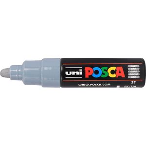 Krijtstift - Chalkmarker - Universele Marker - Uni Posca Marker - grijs - PC-7M - 4,5mm - 5,5mm - Medium Punt - 1 stuk
