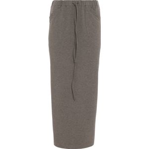 Knit Factory Lily Rok - Dames rok - Midi-rok - Rechte rok - Kokerrok - Met steekzakken - Reikend tot kuithoogte - Taupe - M