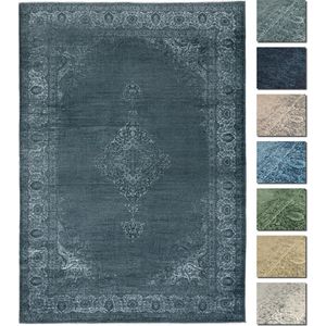 Kelim Vintage Tapijt Woonkamer Houtskool Grijs 120 X 160 cm, Modern Laagpolig Vloerkleed, Superzacht, Machinewasbaar