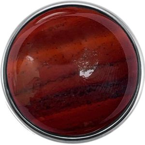 Quiges - Dames Click Button Drukknoop 18mm Glans Rood - EBCM197