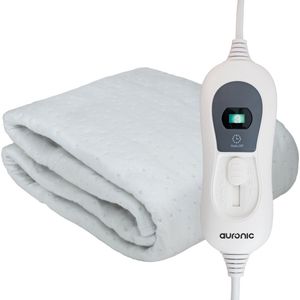 Auronic - Elektrische Onderdeken - XL - 190 x 90 cm - 1 Persoons Warmtedeken - Blauw
