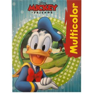 Disney Mickey & Friends - Kleurboek - 17 kleurplaten met voorbeelden in kleur - knutselen - kleuren - verjaardag kado - cadeau - Donald duck - Mickey Mouse - Minnie Mouse - Goofy - Katrien