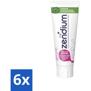 Zendium - Sensitive - Tandpasta - Natuurlijke Enzymen - 75 ml - Voordeelverpakking - 6 stuks