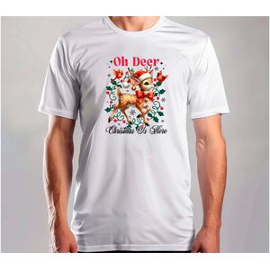 Oh Deer Christmas its Here - T Shirt - MerryChristmas - ChristmasVibes - Funny - Sarcasm - VrolijkKerstfeest - Kerstmis - Grappig - Sarcasme