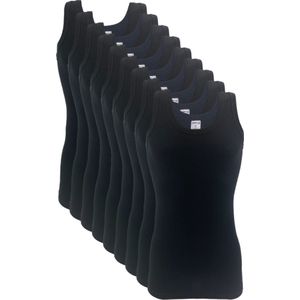 9 stuks SQOTTON onderhemd - 100% katoen - Zwart - Maat S