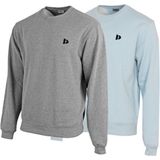 Donnay - Dean - Fleece Sweater - Silver-marl/Light blue - 2-Pack