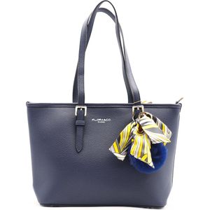 Flora & Co - Dames Tassen - Shopper - Tas met rits - Schoudertas - Handtas - Schooltas - Werktas - geschikt voor A4 - Blauw