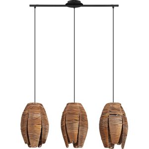 EGLO Mongu 1 Hanglamp - E27 - 79,5 cm - Zwart/Bruin