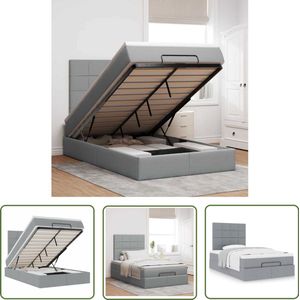 vidaXL Sleutelset - Dynamische Sleutel - Ottoman bed met matras 120x200cm stof lichtgrijs - Gereedschap Mechanica - Drapers Tools - Klikklok