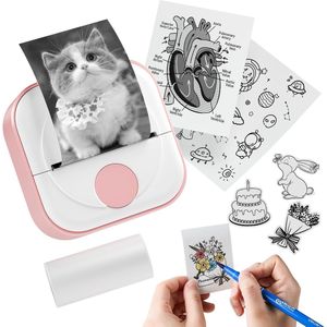 Azomor® Compacte draagbare thermische printer voor notities en foto's via Bluetooth