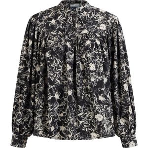 DreiMaster - Vintage - Blouse - Beige/Zwart - Bloemenprint