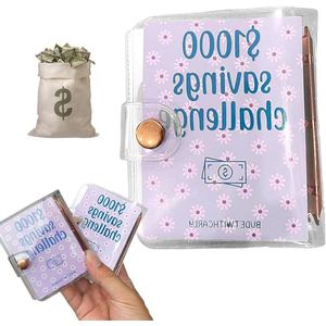 Besparingsuitdaging Mini-Map Draagbare Geldbudgetplanner met Geldenveloppen