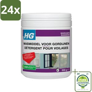 HG Wasmiddel Voor Gordijnen 500 gr - Voordeelverpakking - 24 stuks - Wasmiddel vitrage - Vitrage schoonmaken