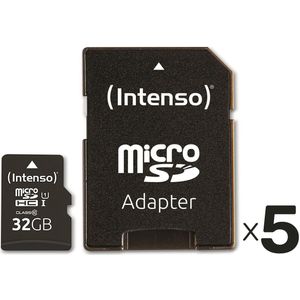 INTENSO MicroSD-Card Performance Line, 3424480, 32 GB verpakt per 5