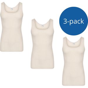 Beeren Heren Hemd James 3- pack Beige Katoen maat XXL