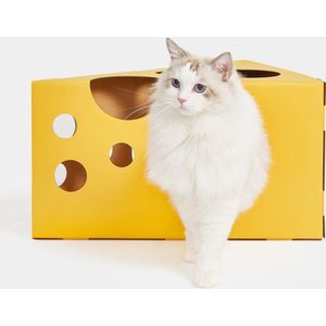 VETRESKA Kattenkrabber karton - kattenmand met krabmat - kaas