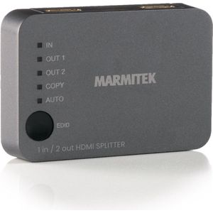 Marmitek Split 312 UHD - HDMI Splitter 4K - HDMI Splitter 1 in 2 uit - HDMI Splitter 2 poorts - EDID - 1 ingang 2 uitgangen