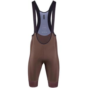 Nalini - Heren - Fietsbroek kort met bretels - Koersbroek - Met Zeem - PURE BIB SHORT - BROWN - M