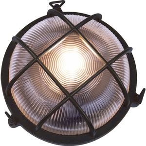 Olucia Juanita - Industriële Buiten wandlamp - Aluminium/Glas - Zwart