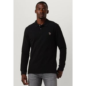 Paul Smith Mens Slim Fit Ls Polo Shirt Zebra Polo's & T-shirts Heren - Zwart - Maat S