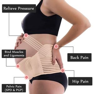 Mammy Vrouwen Zwangerschapsbuikband - Pregnancy belly band / Licht en Ademende Buiksteunband voor Zwangere Vrouwen XL