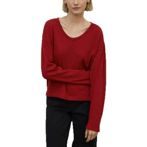 Ecoalf - Adraga T-Shirt - Rood - Lange Mouwen - Katoen