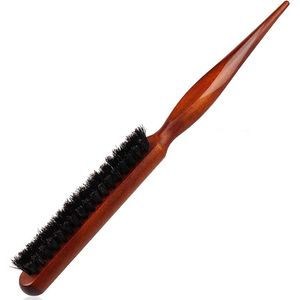 1 Piece Boar Bristle Brush - Beech Wood Toupier Brush - Professionele Salon Kam voor Lang - Dik - Krullend - Golvend - Droog of Beschadigd Haar