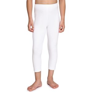 Merry Style Meisjes Leggings - Sport - Vrijetijdsbroek - Capri - Katoen - MS-MS10-226-LE - Wit - 116