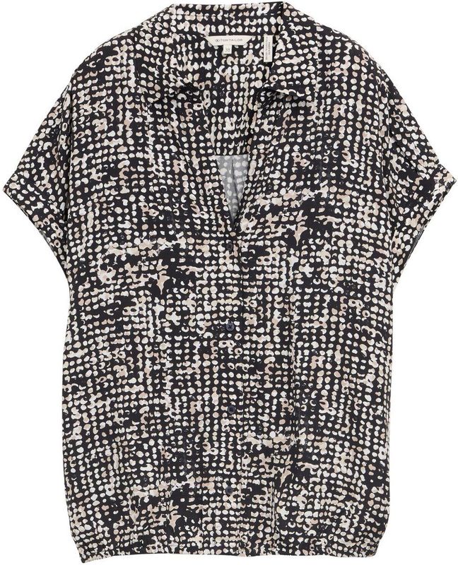 TOM TAILOR - Blouse - Beige - Dierenprint - Kwartmouw