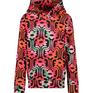 Cars Jeans Kids EFFY Hood SW AOP Black Meisjes Trui - BLACK - Maat 152