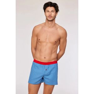 Woody boxershort heren - blauw geruit - 252-10-QLD-W/953 - maat XXL
