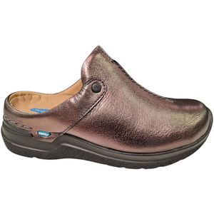 Wolky Brons Metallic Leren Dames Klompjes Gezondheidszorg