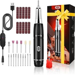 Manicureset Elektrische Nagelvijl 20000 RPM Oplaadbare Accu - LED Verlichting - 4 Snelheden - Teennagelvingernagel Acrylgelnagels