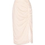 Dreimaster - Midi-Rok - Wit - Wol - Gestippeld