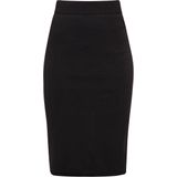 Usha - Kokerrok - Antraciet - Katoen - Knielengte - Slanke Pasvorm