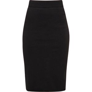 Usha - Kokerrok - Antraciet - Katoen - Knielengte - Slanke Pasvorm