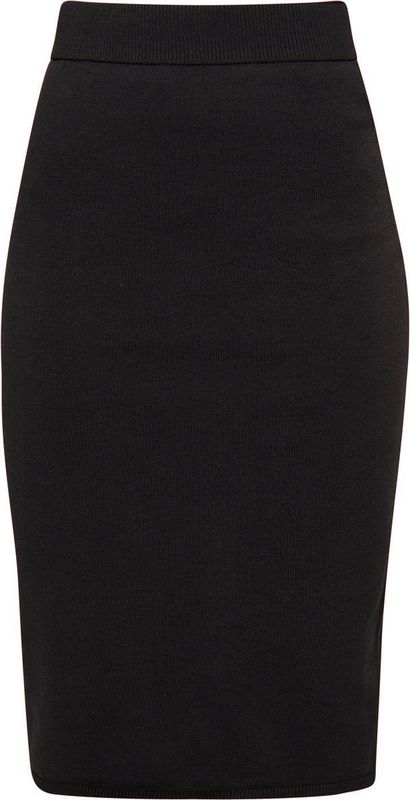 Usha - Kokerrok - Antraciet - Katoen - Knielengte - Slanke Pasvorm