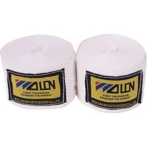 CHPN - Boks Bandage - Boks wraps - 2,5M - Wit - 2 rollen - Katoen - Boksen - Straps - Boksbandages