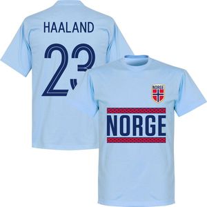Noorwegen Haaland Team T-Shirt - Lichtblauw - Kinderen - 128