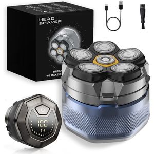 Scheerapparaat -2 in1Elektrisch scheerapparaat -Mannen-Nat en droog gebruik-Gezicht en Hoofd Trimmer-Elektrisch scheerapparaat (blauw)